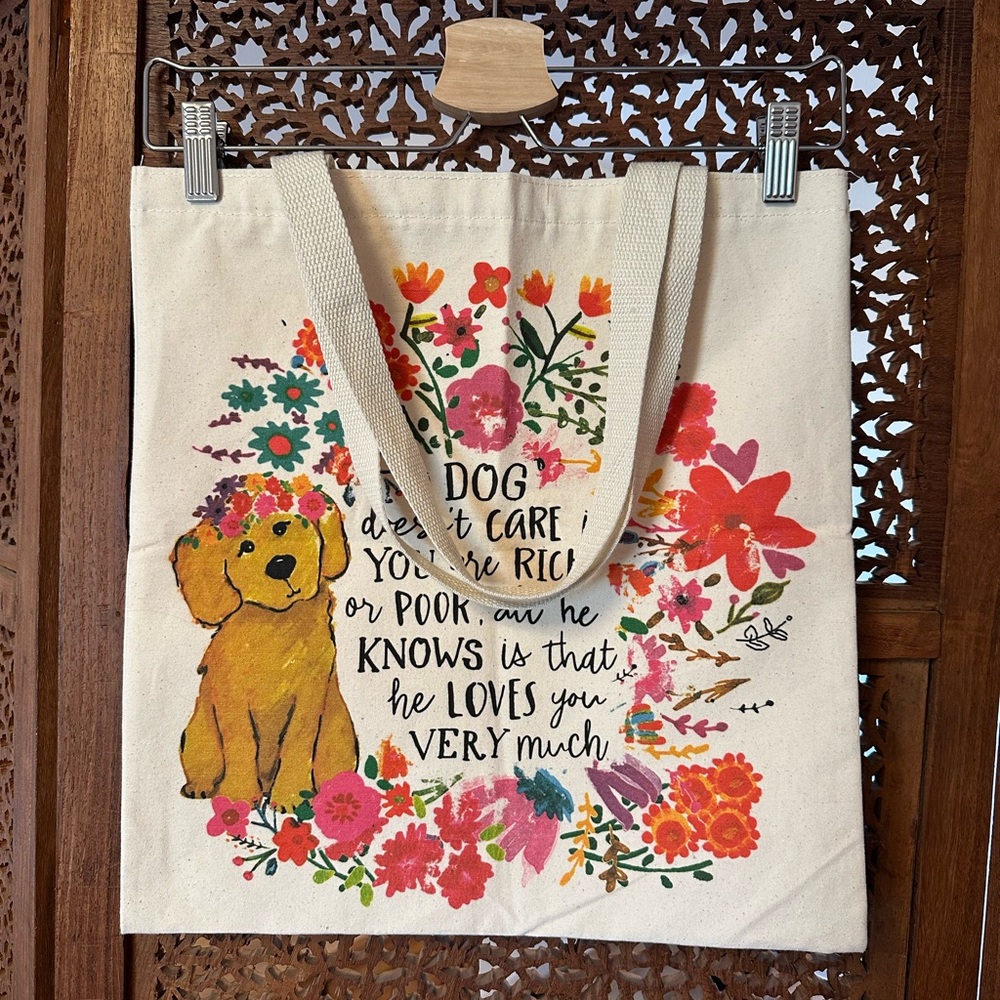 NATURAL LIFE ‘Dog Doesn’t Care’ Canvas Tote - Picture 2 of 8